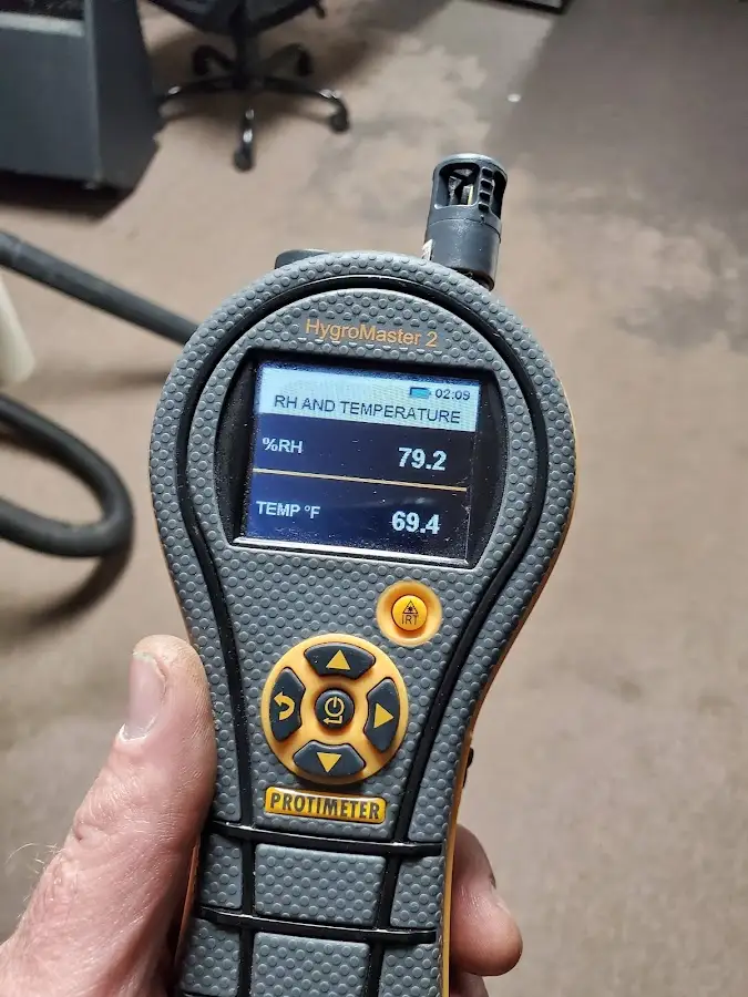 Moisture meter humidity assessment for Fire & Smoke Damage Restoration in San Jose
